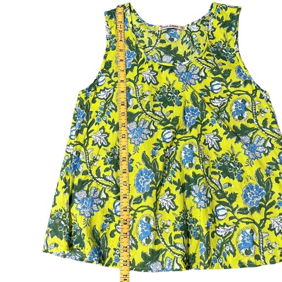 Dress Addict Cami Tank Top NWT Womens S Green Floral Light Cotton Boho Fairy - Picture 10 of 10